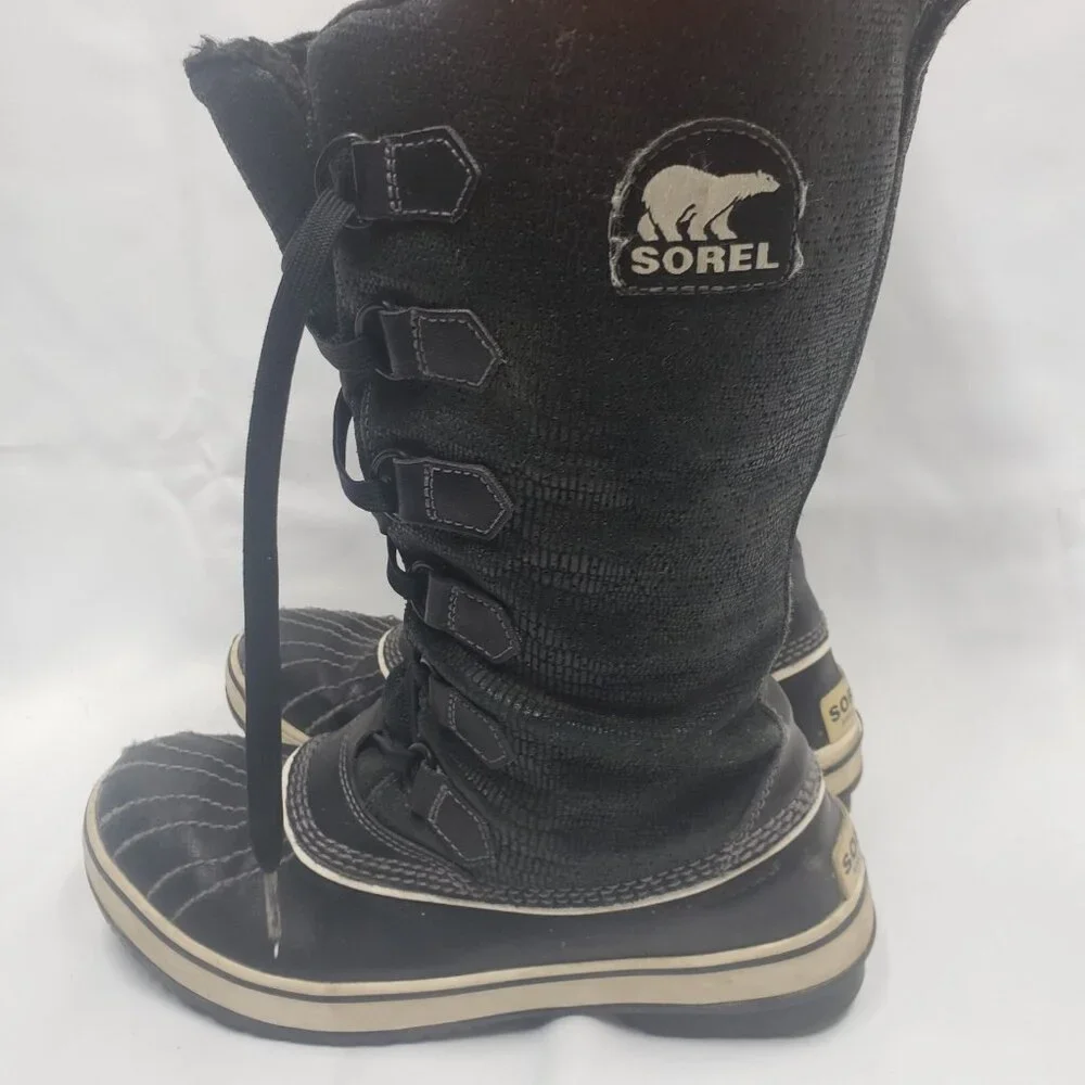 Sorel Tivoli Women's US Size 7.5 Black Waterproof High Winter Boots NL 1907-010 - Picture 2 of 16